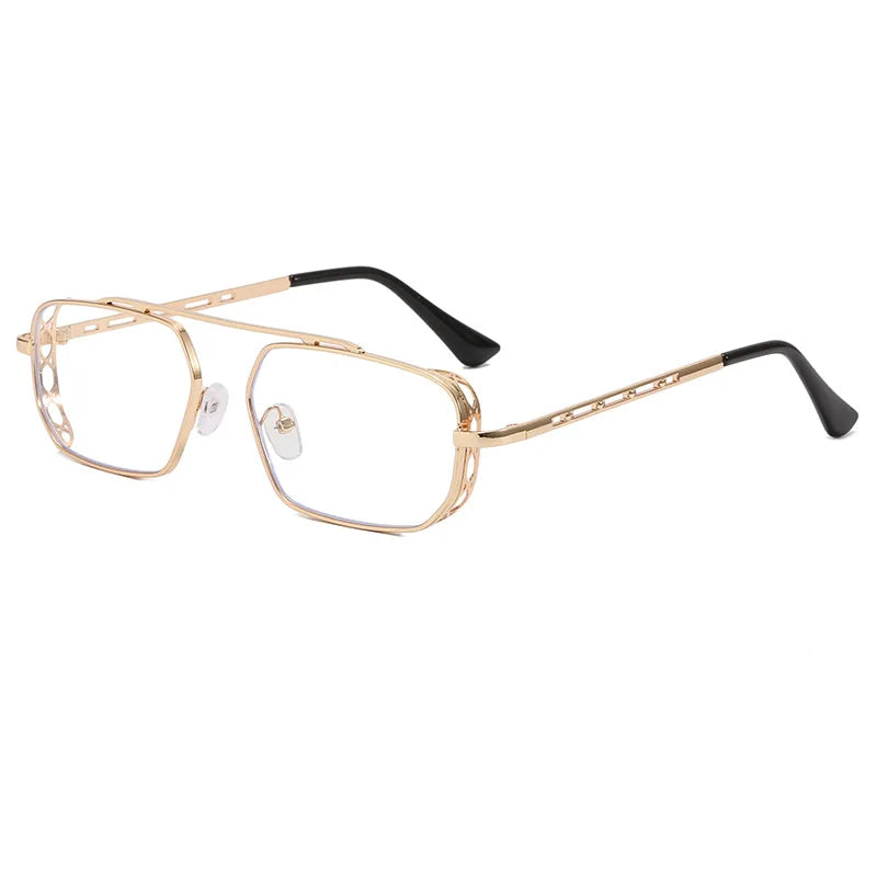 Vintage Red Rectangle Sunglasses Women Brand Steampunk Pink