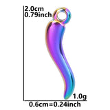 5pcs Stainless Steel Chili Charms Pendant For Jewelry