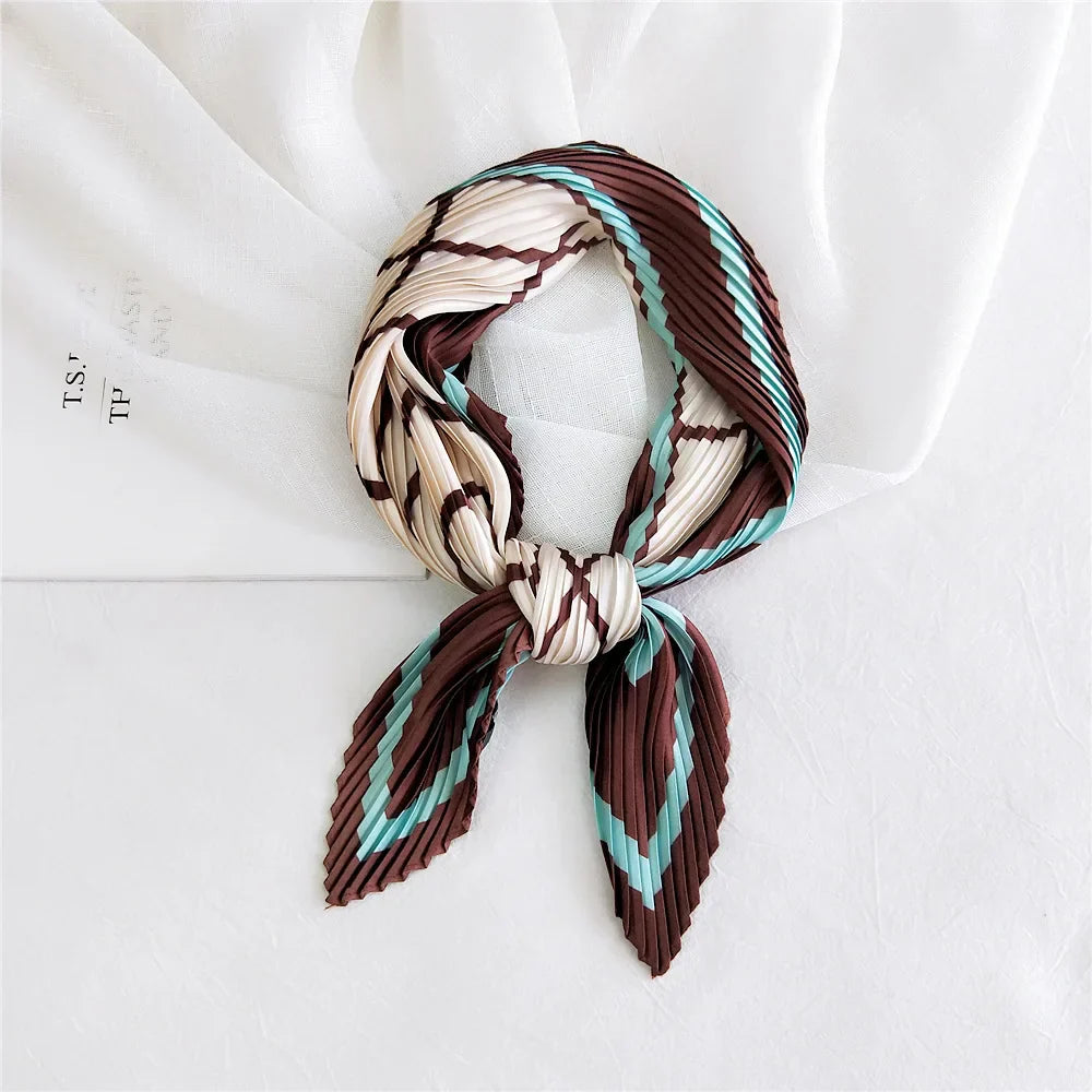 silk scarf women luxury ladies small head scarf