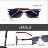 CLLOIO Men Classic Aluminum Polarized Sunglasses Women Driving