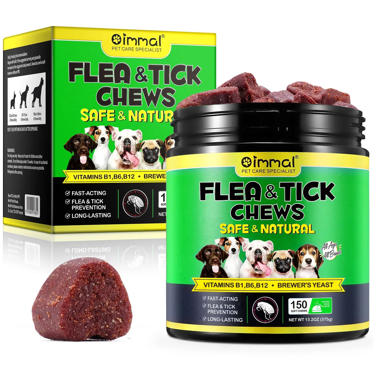 Flea and Tick Prevention for Dogs Chewables Natural