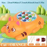 Cute Orange Cat Yellow Cat Fishing Plate Magnetic