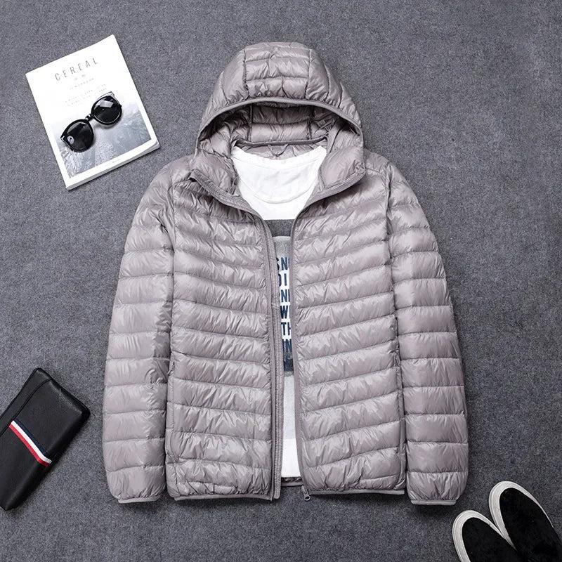 2024 new upscale men's white duck down jacket