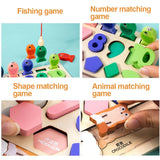 Toddler Montessori Toys Shape & Number Matching,Fishing Game,Animal