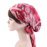 New Women Satin Night Sleeping Cap Head Wrap