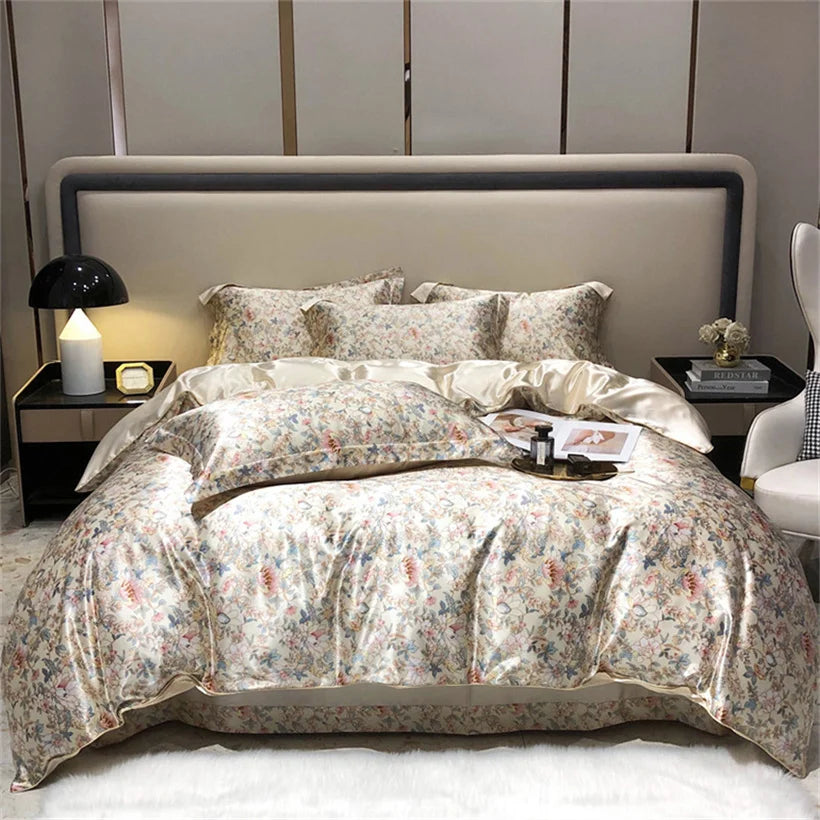 Mulberry Silk 4 Pieces Comforter Bedding Set, 1PC