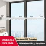 Extendable Clothesline Retractable Clothes Hanger Rack Folding Wall