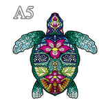 DIY Wooden Jigsaw Puzzle Turtle Puzzles Family Games