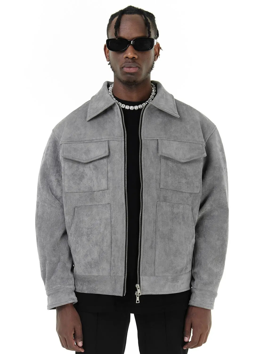 Vintage High Street Suede Material Crock Jacket With