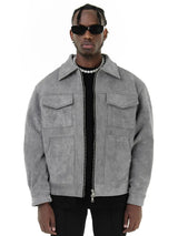 Vintage High Street Suede Material Crock Jacket With