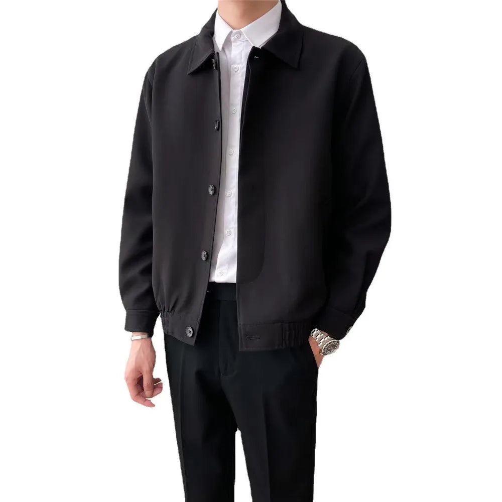 Spring and Autumn new men's casual lapel jacket