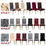 1/2/4/6pcs Dining Chair Cover Jacquard Spandex Slipcover Protector