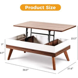 Easy-to-Assembly Center Table With Hidden Storage Compartment Modern