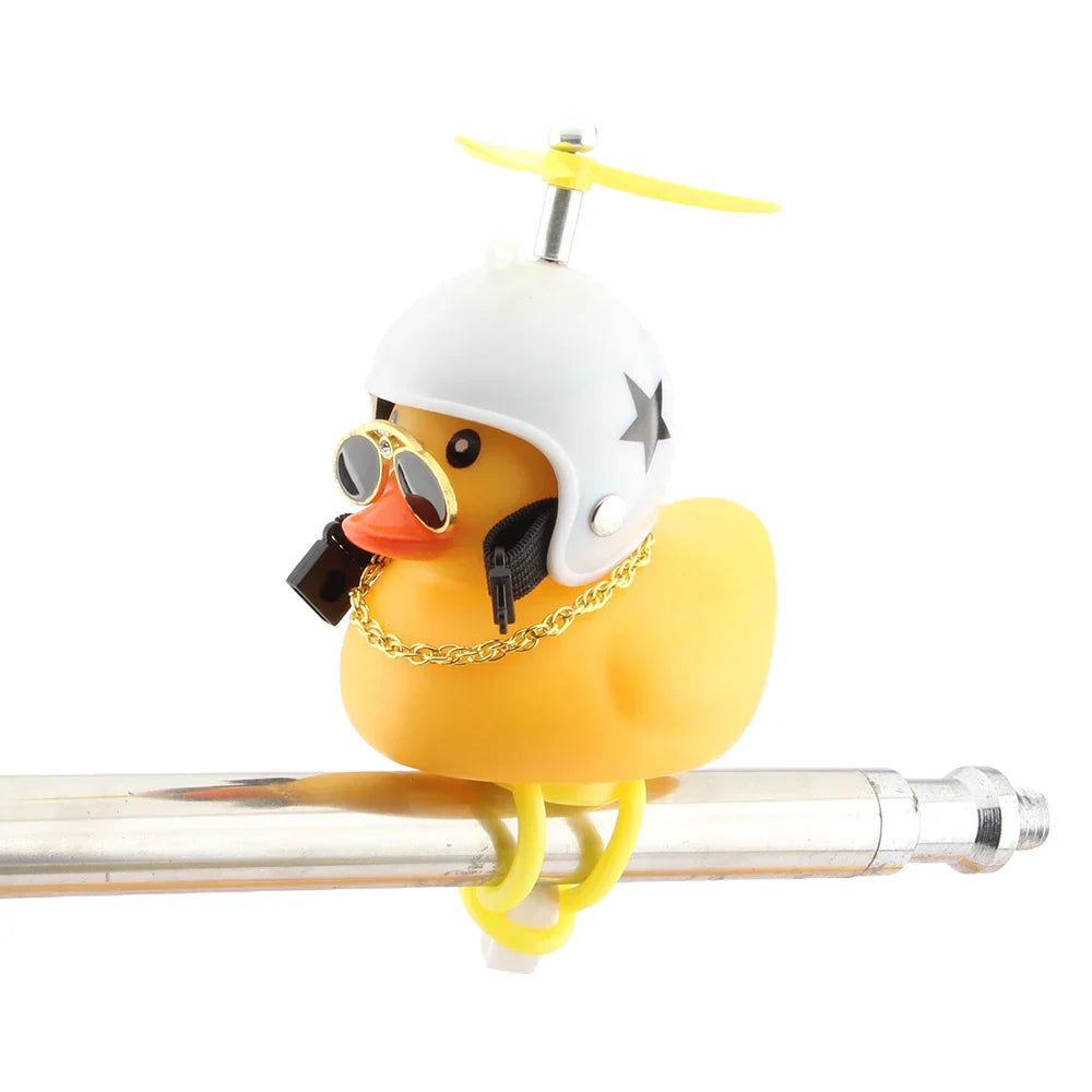 Motorcycle Accessories Cute Duck with Propeller Helmet Broken