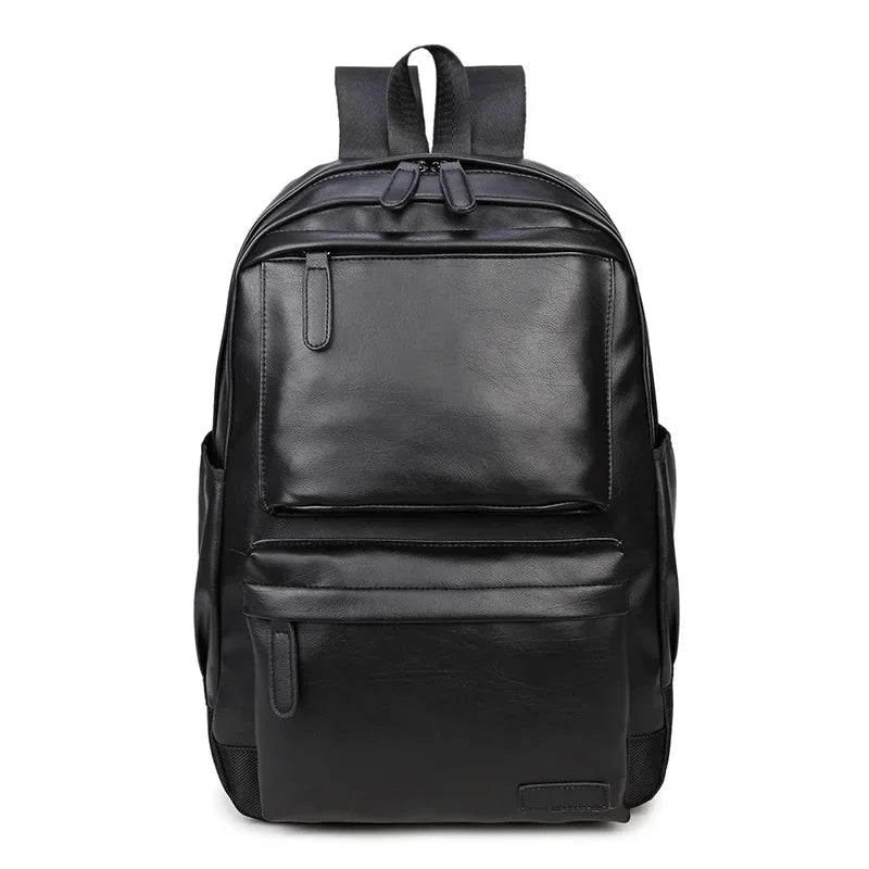 Luxury Soft Leather Men High Capacity Travel Backpack