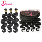 Body Wave Bundles With Frontal 13x4 Lace Frontal