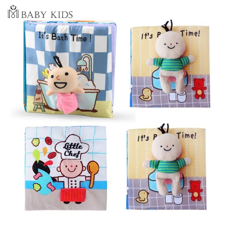 Infant Baby Cloth Book Bath Potty Baby Book