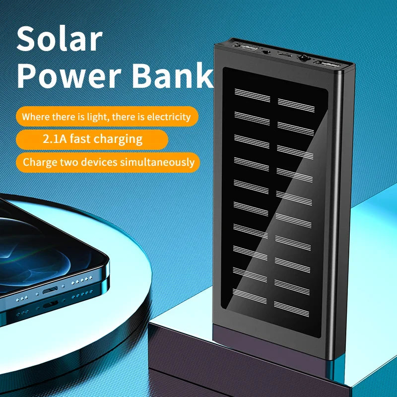 20000mAh Solar Panel Power Bank Upgrade Portable Waterproof