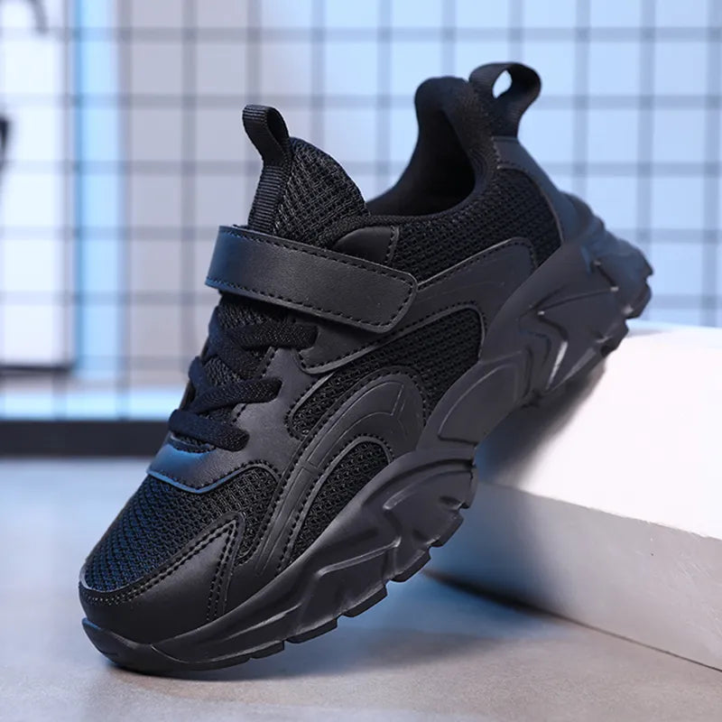 Kids Shoes Boy Sneakers Platform Black White Comfortable