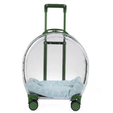 Pink Pet Carrier Trolley for Pet Travel Outdoor