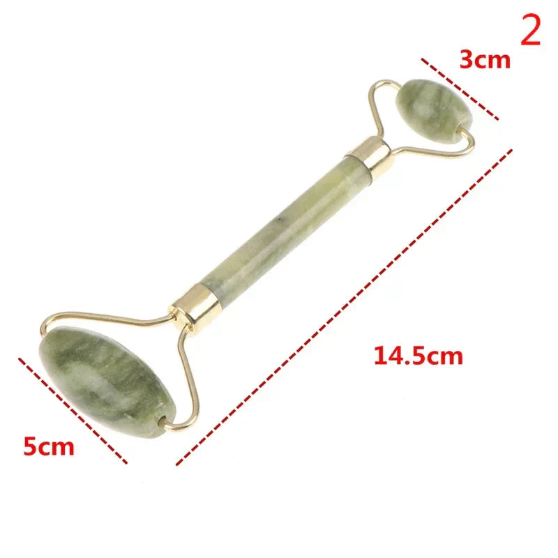 Natural Rose Jade Roller Face Massage Gua Sha