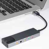 Aluminium Alloy USB Sound Card 6 Channel Professional