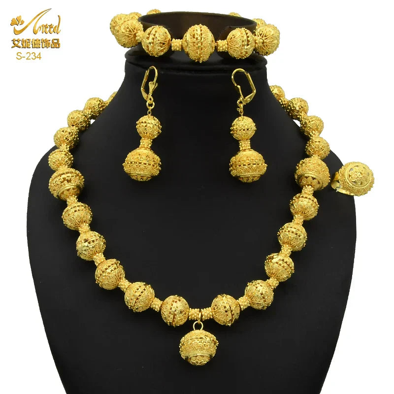 ANIID Africa Luxury Round Ball Jewelry Sets For