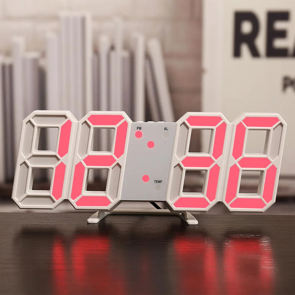 Smart 3d Digital Alarm Clock Wall Clocks Home