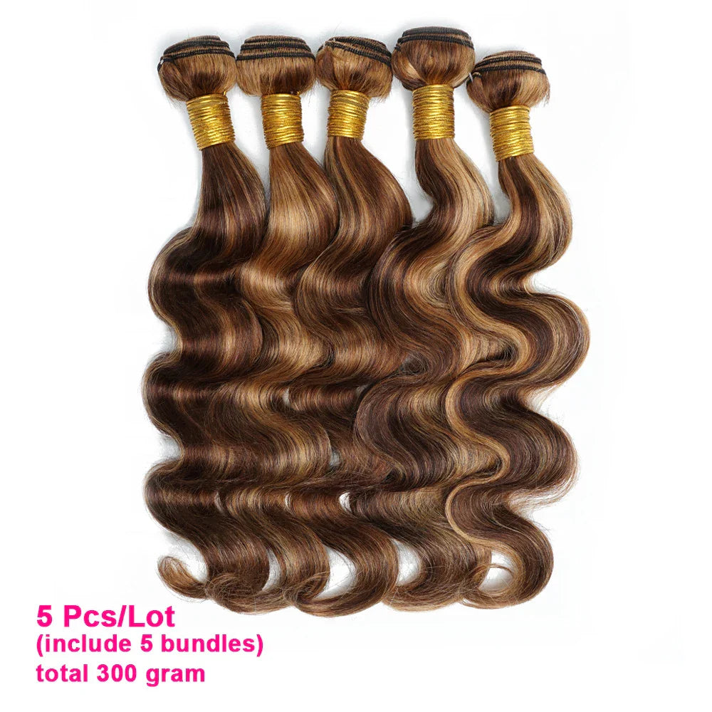 Body Wave Highlight P4/27 Human Hair Bundles 60Gram