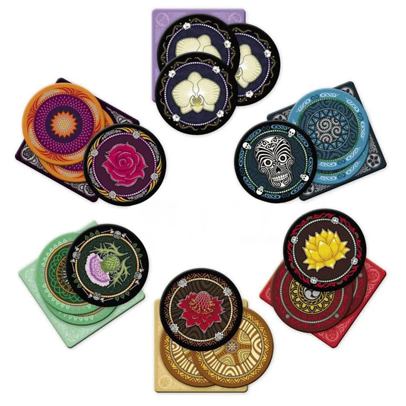 Flower Skull-Skull King card game All English family