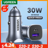 UGREEN 30W Car Charger USB Type C Fast