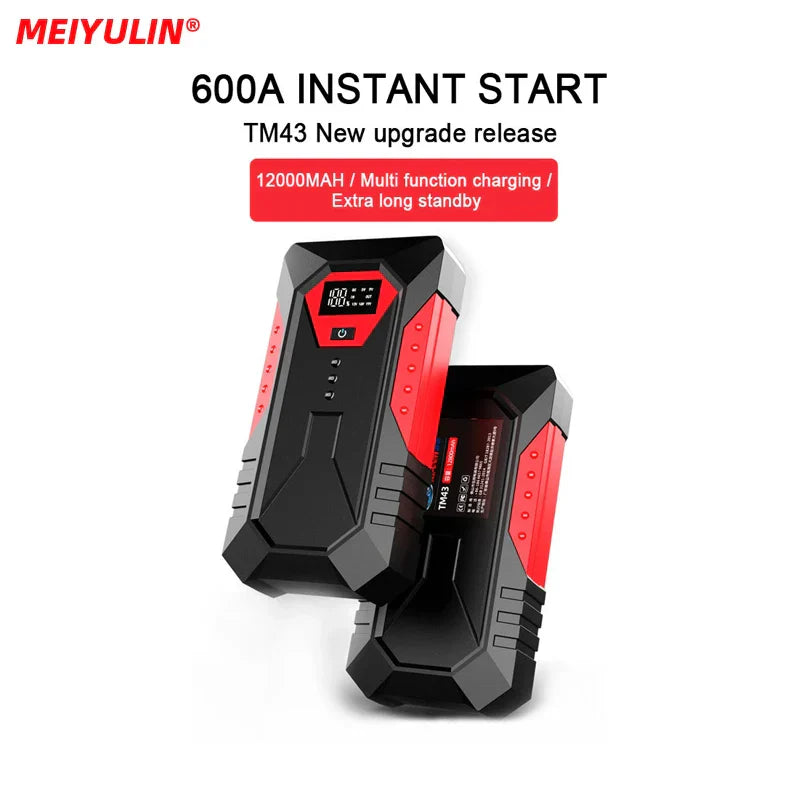 Car Jump Starter 12000mAh Battery Charger 600A Emergency