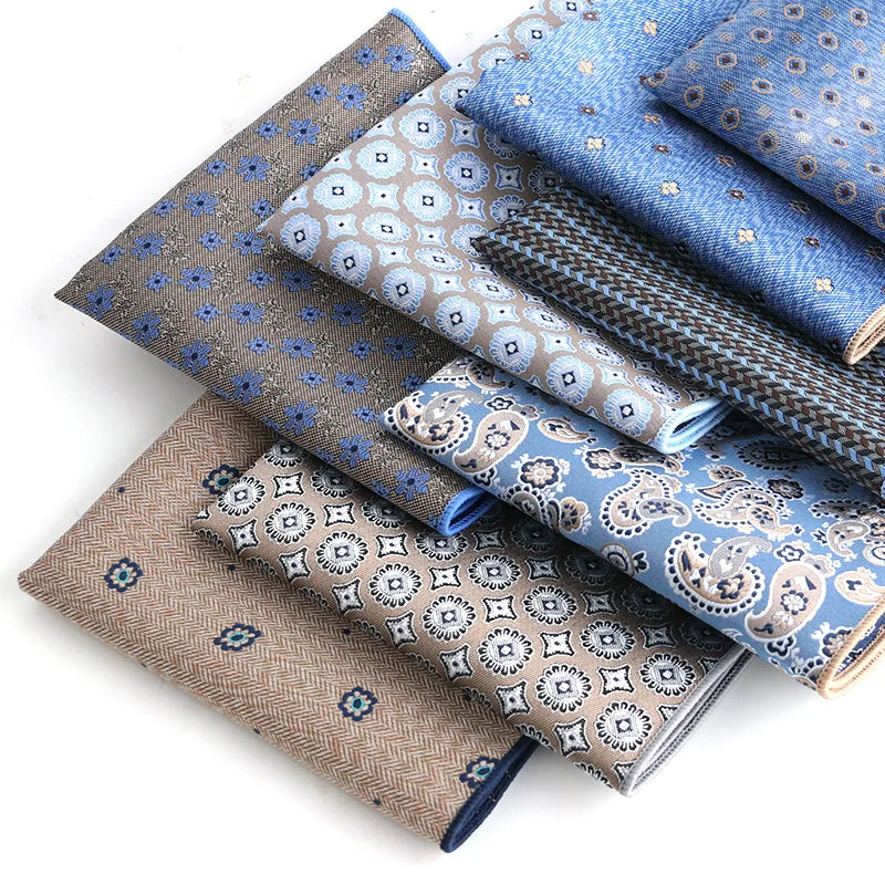 Men Pocket Square Light Coffee Beige Handkerchief Men