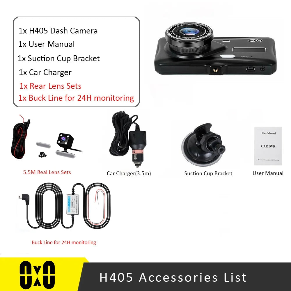 Dash Cam Front and Rear Camera CAR DVR