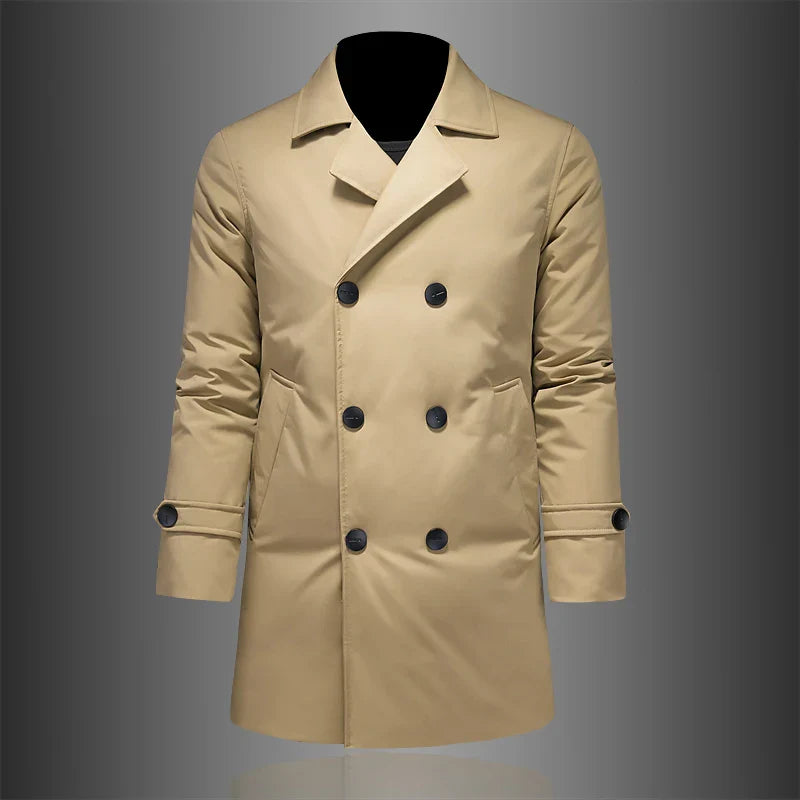 2022 winter long trench coat men jacket mens