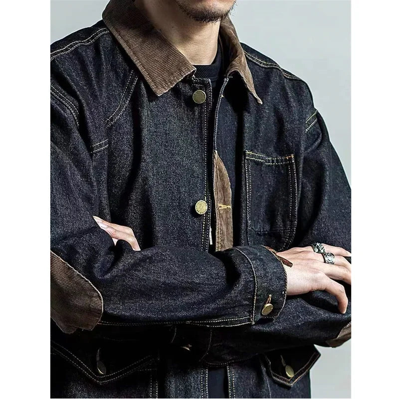 Spring Autumn New Men's Denim Jacket Loose Trend