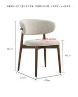 Nordic Dining Chairs Fashionable Simple Cloth Art Dining