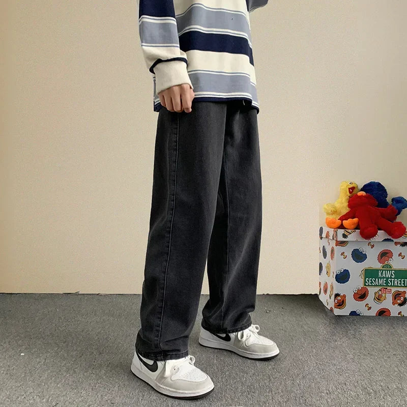 2024 New Streetwear Baggy Jeans Men Korean Fashion
