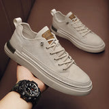 Elastic Shoes for Men Trend Casual Brand Leather