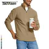 TACVASEN Quarter-Zip Pullover Tops Mens Turtleneck Fleece Sweatshirts