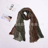 180x90cm Women Patchwork Scarf Muslim Crinkle Hijab Headwraf
