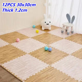 12PCS Puzzle Mat 30x30cm Foam Play Mats Rug
