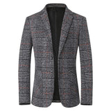 New Autumn Men Plaid Blazers Suits Jackets Male