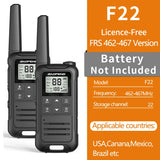 2pcs Baofeng F22 PMR446 FRS Mini Communication Radio