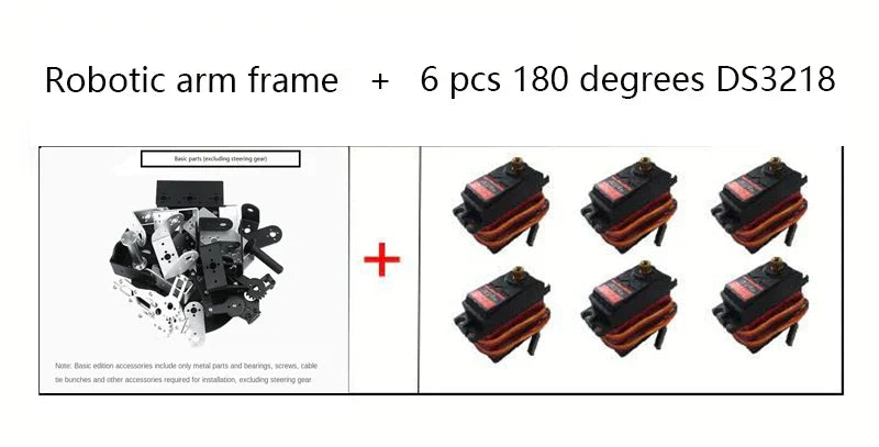 6 DOF Robotic Arm with MG996 180/360 Degree