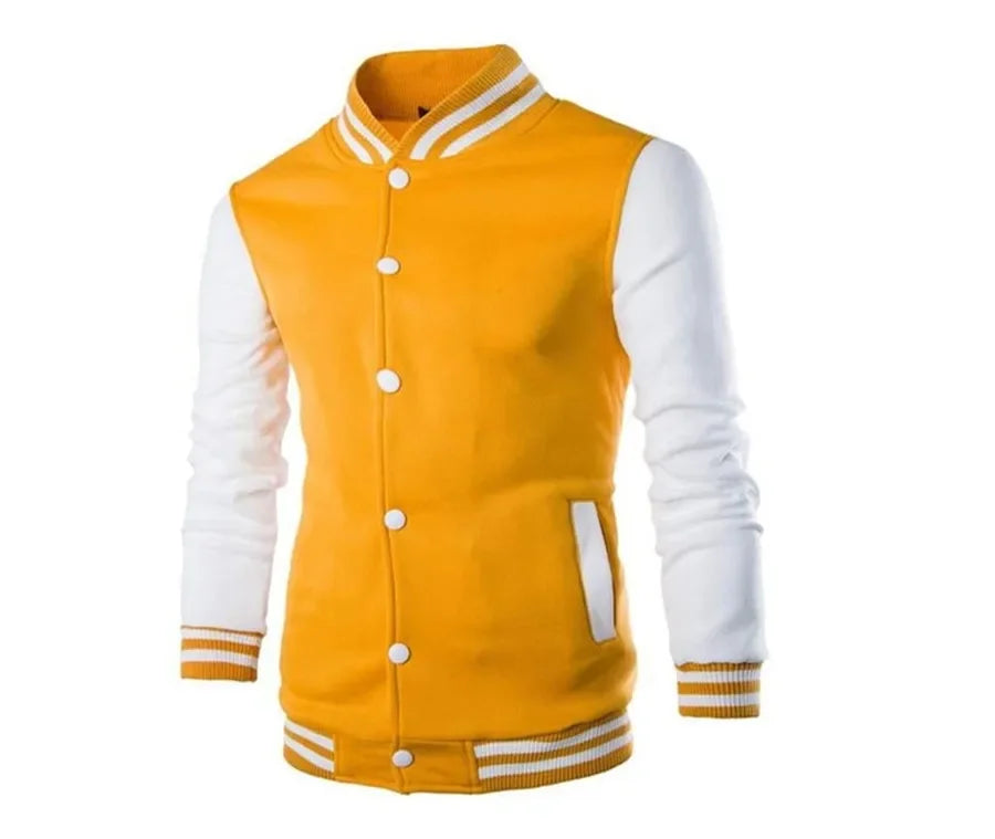 Jacket European Size Men's Stand Collar Baseball Shirt