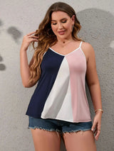 Finjani Plus Size Womens Clothing Front Color Block