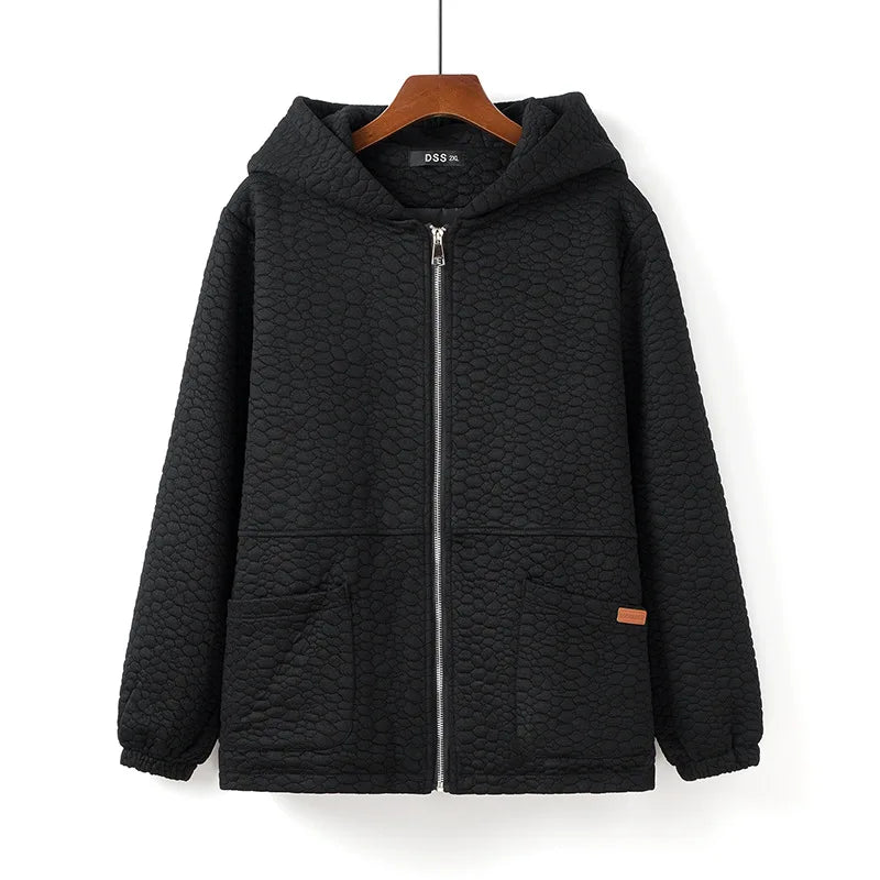 Womens Plus Size Zipper Jacket Autumn Casual Clothing