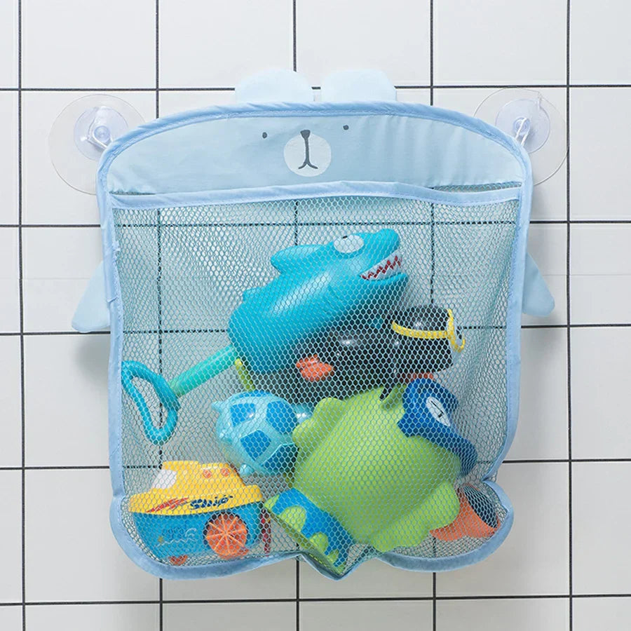 Baby Bathroom Mesh Bag Sucker Design Bath Toys