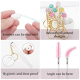 10pcs Mascara Wand Tubes Eyebrow Brush Diamond Key